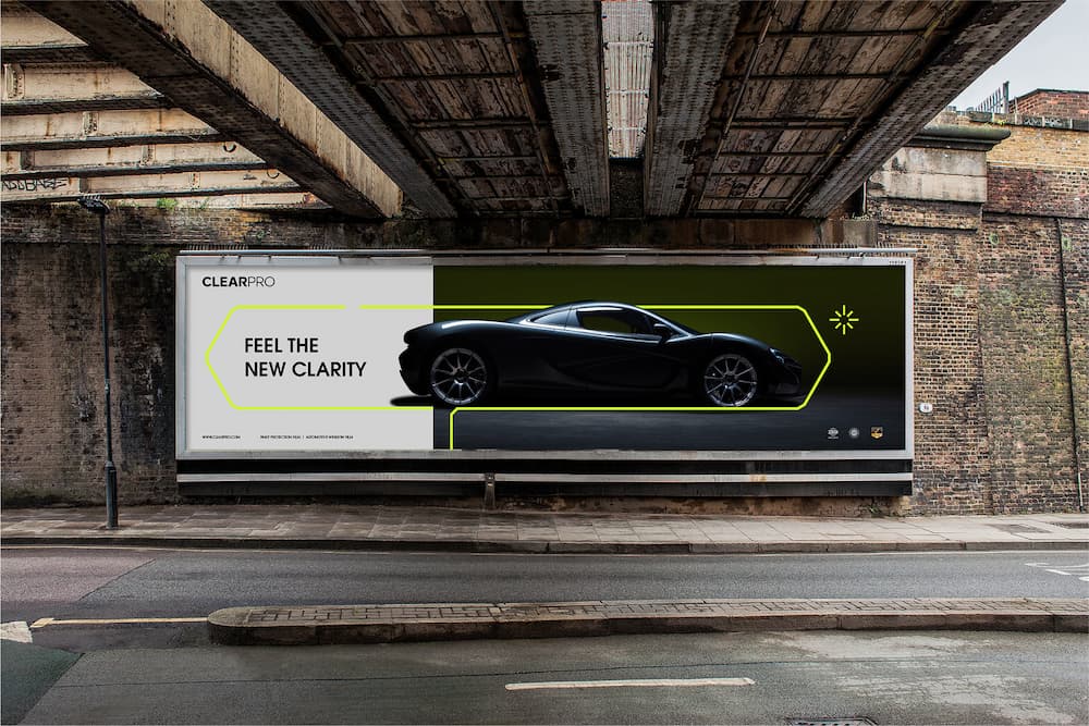 A banner poster of ClearPro car film advertising 01